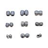 Plata de Ley S925 Accesorios DIY Plata Tailandesa Vintage Cuentas Espaciadoras de Agujero Grande Cuentas de Posicionamiento Oculta-Hilos Accesorios Hechos a Mano Cuentas Espaciadoras