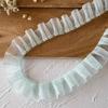 Branco plissado acessórios de renda jardim de infância cortina decorativa feita à mão diy cinto de renda de tecido diy