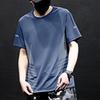 Camiseta deportiva de verano para hombre, de manga corta, transpirable, fina, informal, de secado rápido, holgada, con cuello redondo y media manga.