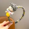 Diadema de Tejido de Lana para Niños Muñeco de Tela Perro de Nariz Larga Diadema para Niña No Aprieta la Cabeza y No Presiona el Cabello Accesorio para la Cabeza de Niña