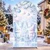 Decoración de Foto de Portada de Arco Navideño Cubierta de Tela Elástica de Seda de Leche Engrosada Cubierta de Puerta de Arco Personalizada para Fiesta Festiva