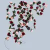 45 Videira de Rosas Estilo Primavera Rosa Simulada Decoração de Rattan Videira Artificial de Rosas Tubo Bloqueador Plástico de Videira
