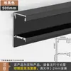 Manija de Puerta de Armario Cajón Simple Invisible Sin Taladro Forma de L Negra Empotrada Alargada Gabinete Manija Forma de G