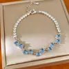 Pulseira redonda geométrica cravejada com zircônia, toque de luxo leve de nicho de alta qualidade, simples e elegante, acessório de mão versátil atacado