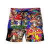 Pantalones Cortos de Playa Estilo Hawaiano para Hombre, Estampado Digital 3D, Europeos y Americanos, Transfronterizos, para Verano 2024, Juventud, Viajes