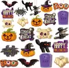 Promoção Quente Abóbora Morcego Decorações de Festa de Halloween Teia de Aranha Decorações Penduradas Espirais Feliz Halloween Decorações de Madeira