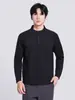 Camiseta de manga larga con cuello alto y media cremallera para hombre, polo casual cómodo para deportes al aire libre para mujer, compra al por mayor con logotipo personalizado
