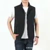 Nuevo Chaleco Casual de Primavera y Otoño para Hombre, Chaleco de Exterior con Múltiples Bolsillos para Pesca y Fotografía, Chaleco Delgado con Cuello Alto