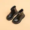 Botas Martin Infantis, Botas Curtas para Meninas, Botas Individuais, Botas de Couro de Princesa para Menininhas, Estilo Britânico, Cor Sólida, Versátil, Botas Curtas Antiderrapantes