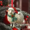 Colgante Ardilla de Navidad 2D Erizo/Oveja Dibujo Animado Colgante Árbol de Navidad Decoración Colgante Delfín de Navidad 2026