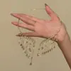 Colar Luxuoso com Franja Gota d'Água, Moderno, Sofisticado, Elegante, Design de Alto Padrão, Corrente Criativa para Clavícula
