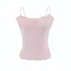 Top Corto de Encaje Patchwork Picante Estilo Americano para Mujer 2026 Adelgazante Favorecedor Cómodo Capa Base