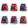 Mochila con Cordón Temática de Spider-Man, Bolsa de Almacenamiento con Cordón de Poliéster, Bolsa con Cordón Infantil de Dibujos Animados de Spider-Man