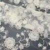 Novo vestido de verão bordado roupa de palco tecido bordado em estoque tecido bordado liso
