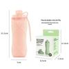 Em estoque Garrafa de água dobrável de silicone Copo de água dobrável ao ar livre Garrafa de água dobrável fácil resistente a altas temperaturas Garrafa de água esportiva portátil