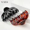 Grampo de Cabelo Wjia Estilo Francês de Acetato Espesso de Alta Qualidade para Mulheres, Grampo Grande para Coques na Parte de Trás da Cabeça, Presilha Tubarão