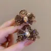 Pinza pequeña con lazo de diamantes de imitación para el pelo de mujer, nueva pinza de princesa de alta gama, exquisita pinza para el pelo con un lado roto, horquilla para la cabeza