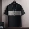 Nova camiseta de verão de manga curta de algodão e linho, camiseta masculina de cor sólida, camisa solta de base, branca, de meia manga