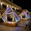 Luminaria Creativa de Colores con Forma de Puerta del Tiempo y el Espacio para Entradas de Calles Comerciales, Decoración Popular para Puntos Fotográficos, Iluminación de Paisajismo