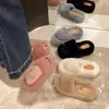 Chinelos de algodão de uma tira versáteis para casa, moda de celebridade da internet, estilo fada, absolutamente lindos, chinelos de algodão confortáveis, novo estilo Outono/Inverno 2026, para usar ao ar livre