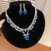¡Brillante y deslumbrante! Collar Colgante de Gota de Agua de Zirconia Versátil para Vestidos de Noche y Uso Diario Cadena para la Clavícula Collar de Moda para el Trabajo al por Mayor