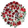 60 Adesivos de Rosa Florais de Nicho Flores Frescas Criativas Capa de Celular Decoração de Flores para Desktop Adesivos à Prova d'Água