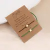 Joias de aço titânio aço inoxidável cruzadas amor dourado corda vermelha tecida à mão ajustável joias para amantes namoradas atacado