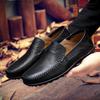 Sapatos masculinos de couro de verão couro outdoor casuais calças legging sapatos dad bean sapatos masculinos clássicos de negócios um atacado plus size