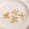 Pendente de Folha de Plátano Borboleta Banhado a Ouro Prateado Cor de Folha Natural Pingente de Brinco Colar DIY Feito à Mão