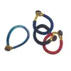 Accesorios DIY Hechos a Mano Cierre de Nudo de Diamante Gradiente de Colores Llavero Colgante Anillo Hebilla Cuerda de Decoración para Bolsa