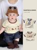 Ropa de Bebé Estilo Coreano Ropa de Verano Dibujos Animados Versátil Camiseta Ropa Delgada de Manga Corta para Recién Nacidos