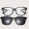 TJ2192 Lentes para Miopía Marco de Lentes de Absorción Magnética TR para Hombre Gafas de Sol Polarizadas Dos en Uno Gafas de Sol con Flip-up Marco de Lentes para Mujer
