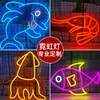 Personajes luminosos hecho a medida bar barbacoa logo tendencia nacional china ins celebridad de internet tablero de pared decorativo letrero publicitario