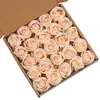 Rosas en Caja 25 Flores/Paquete con Tallo Flores Artificiales de Material PE Rosas Artificiales Boda Día de San Valentín Regalo Decoración