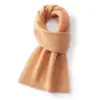 Bufanda de punto 100% cachemira pura para mujer, otoño e invierno, cálida, versátil, larga, color liso, tejido de ochos, calentador de cuello, chal, top