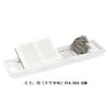 Estante de Bambú para Bañera Organizador de Ducha Estante Extensible para Bañera para Teléfono Tableta Toalla