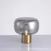 Abajur de Lâmpada de Vidro Soprado Artesanal Simples Luminária de Mesa Decorativa Modelo Pequeno Quarto Hotel Quarto Mesa de Cabeceira