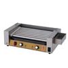 Máquina para asar salchichas Dingsheng de 5 barras con control inteligente de temperatura, elegante máquina para asar salchichas comercial totalmente automática, máquina para hot dogs de escritorio