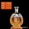 Botella de vino de vidrio blanco cristal 750ml botella de vino extranjera 500ml botella de vino tinto whisky brandy botella de vino vacía procesamiento
