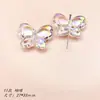 Contas de Acrílico Transparentes com Revestimento AB Iridescente em Formato de Laço e Coração com Furo Reto para DIY Colar Pulseira Acessórios