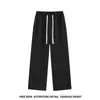 Pantalones de verano, pantalones casuales para estudiantes, corte holgado para hombre, versátiles, tallas grandes, estilo coreano, pierna recta, tela fluida, pants deportivos