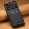 Adecuado para iPhone 18 Pro Max, Funda para Teléfono Apple 17 con Ranura para Tarjeta, Soporte para Samsung S26 Ultra, Funda de Cuero para Google 11