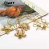 Wt-N1516 Nuevo Original Estilo Clásico con Diversos Diseños Florales e Incrustaciones de Latón Texturizado Cadena con Colgante de Perla