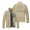 Comércio Exterior Outono e Inverno Jaqueta Padrão de Carro Zíper Solto Bolso com Zíper Gola Alta Roupa Externa Juventude Personalizada Zíper Jaqueta Casual