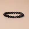 Pulseras de Obsidiana Dorada para Hombres y Mujeres, Cuentas Individuales, Cuentas Sueltas Ojo de Gato, Pulseras de Pareja, Lujo Ligero, Sensación de Alta Gama, Obsidiana Natural al por Mayor