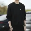 Moletom Masculino Novo Primavera e Outono 2025 Moletom Liso Masculino para Casal Tendência Esportiva Gola Redonda Tops Feminino