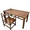 Mesa Antigua de Herradura de Olmo para Uso Doméstico, Mesa Cuadrada, Mesa de los Ocho Inmortales, Mesa de Centro de Madera Maciza Estilo Wabi-Sabi, Banco Largo Estilo Chino con Mesa de Herradura de Cinturón y Taburetes