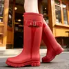 Botas de Lluvia de Caña Alta Luo You Wellington Clásicas para Exteriores Resistentes al Agua Antideslizantes para Viajes Senderismo Botas de Lluvia con Forro de Terciopelo Comercio Exterior Transfronterizo