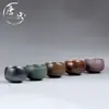 Taza Oficial de Maestro de Horno Esmaltada en Hierro, Taza de Té Individual de Cerámica con Esmalte Agrietado, Taza de Té Kung Fu con Patrón de Grietas de Hielo, Taza de Degustación de Juego de Té, Variación de Horno