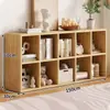Estante de livros de madeira maciça, prateleira de armazenamento infantil, estante, unidade combinada autoportante, armário de armazenamento doméstico, armário estilo grade, armário de armazenamento para jardim de infância